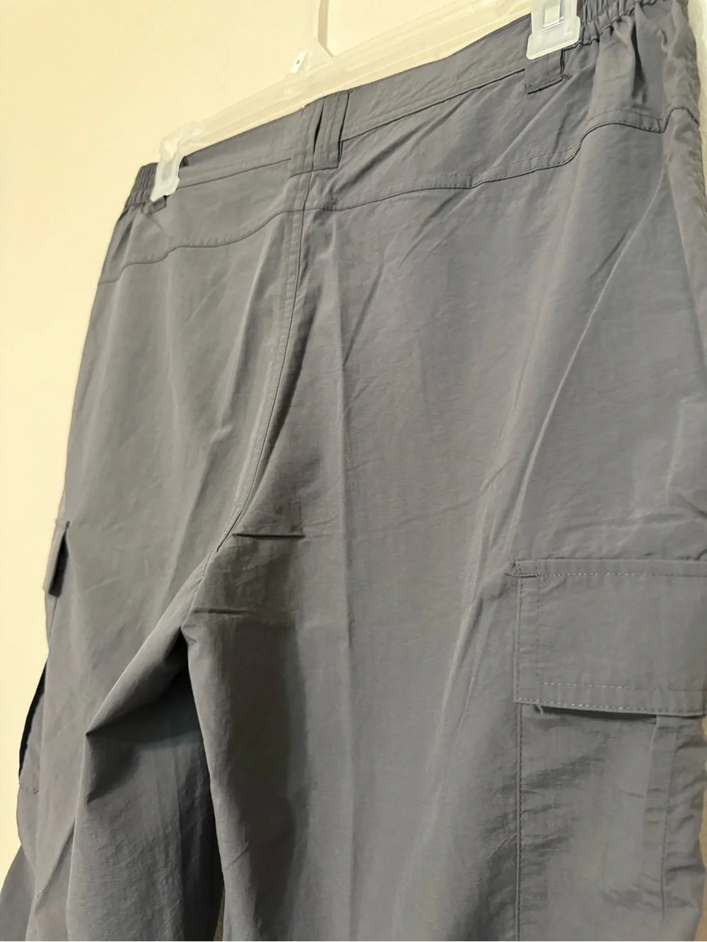 Men's Black Cargo Pants with Elastic Waistband